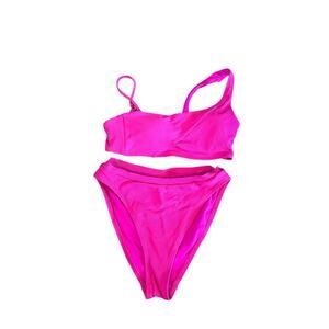 Becca by Rebecca Virtue Pucker Up Danielle High-Waist Bikini Top & Bottom Size S